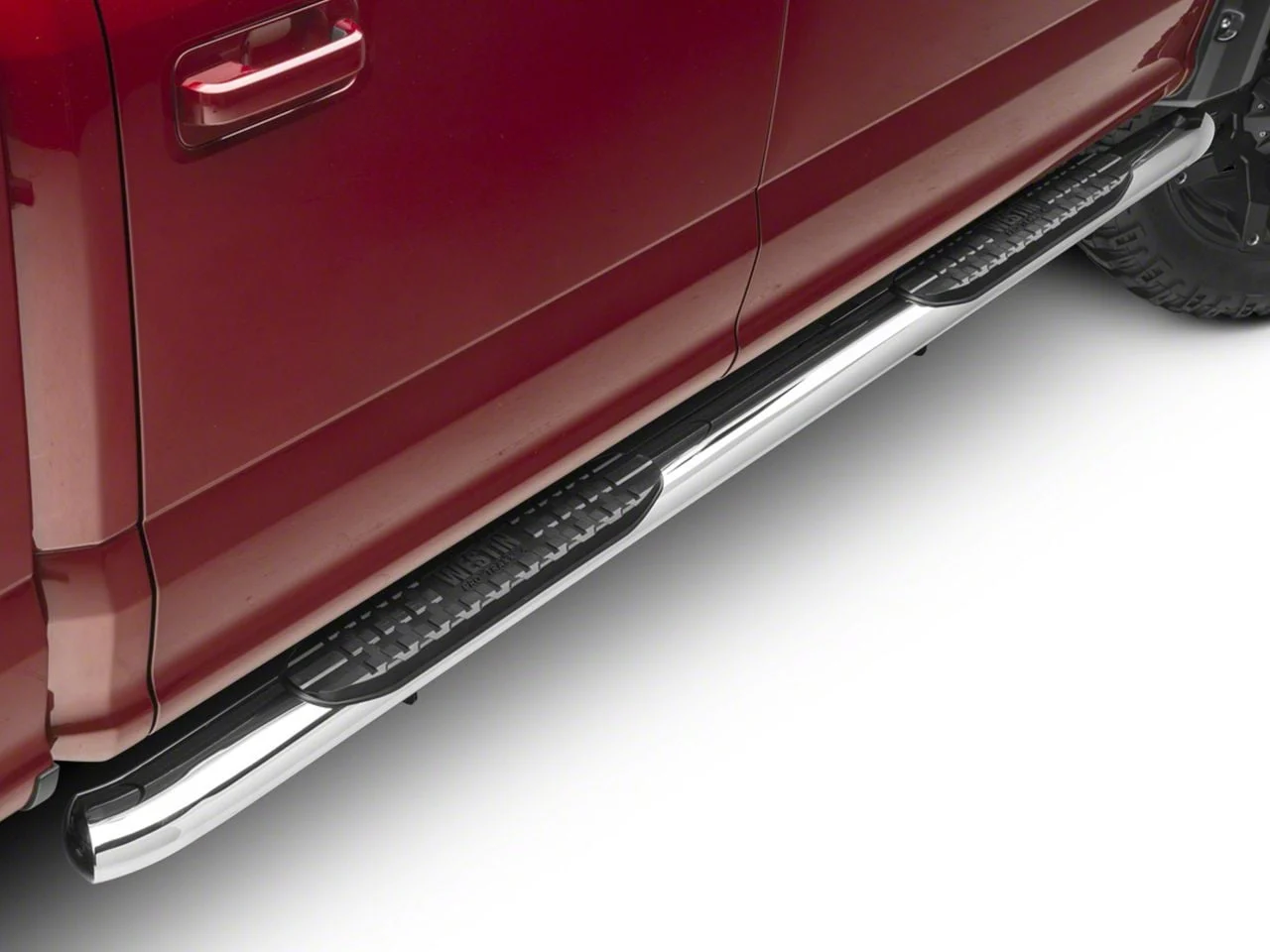 Westin Pro Traxx 4-Inch Oval Side Step Bars; Stainless Steel (15-26 F-150 SuperCab, SuperCrew)