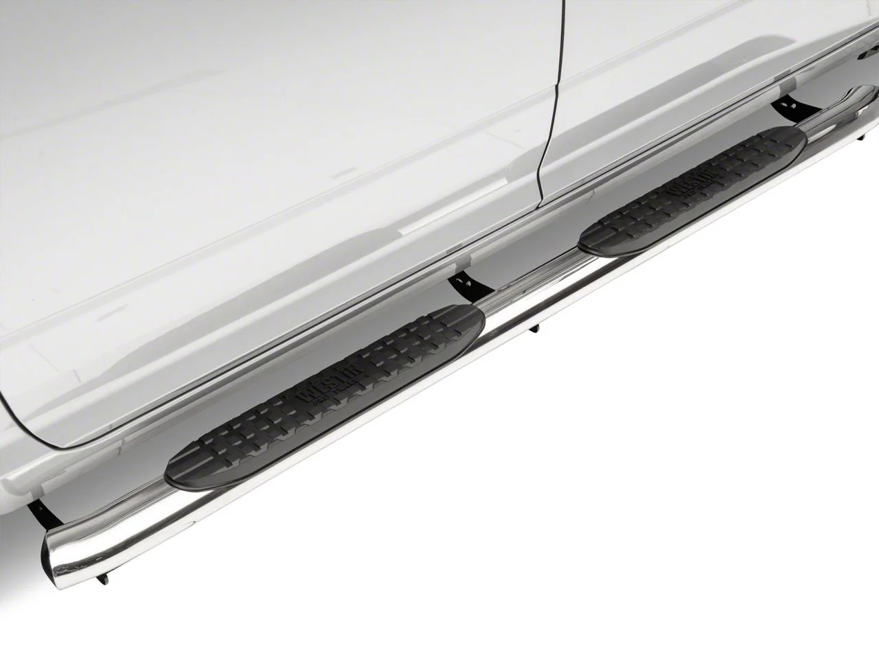 Westin Pro Traxx 4-Inch Oval Side Step Bars; Stainless Steel (09-18 RAM 1500 Quad Cab, Crew Cab)