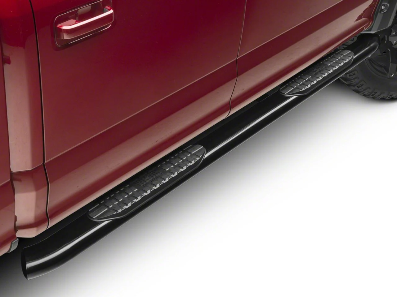 Westin Pro Traxx 5-Inch Oval Side Step Bars; Black (15-26 F-150 SuperCab, SuperCrew)
