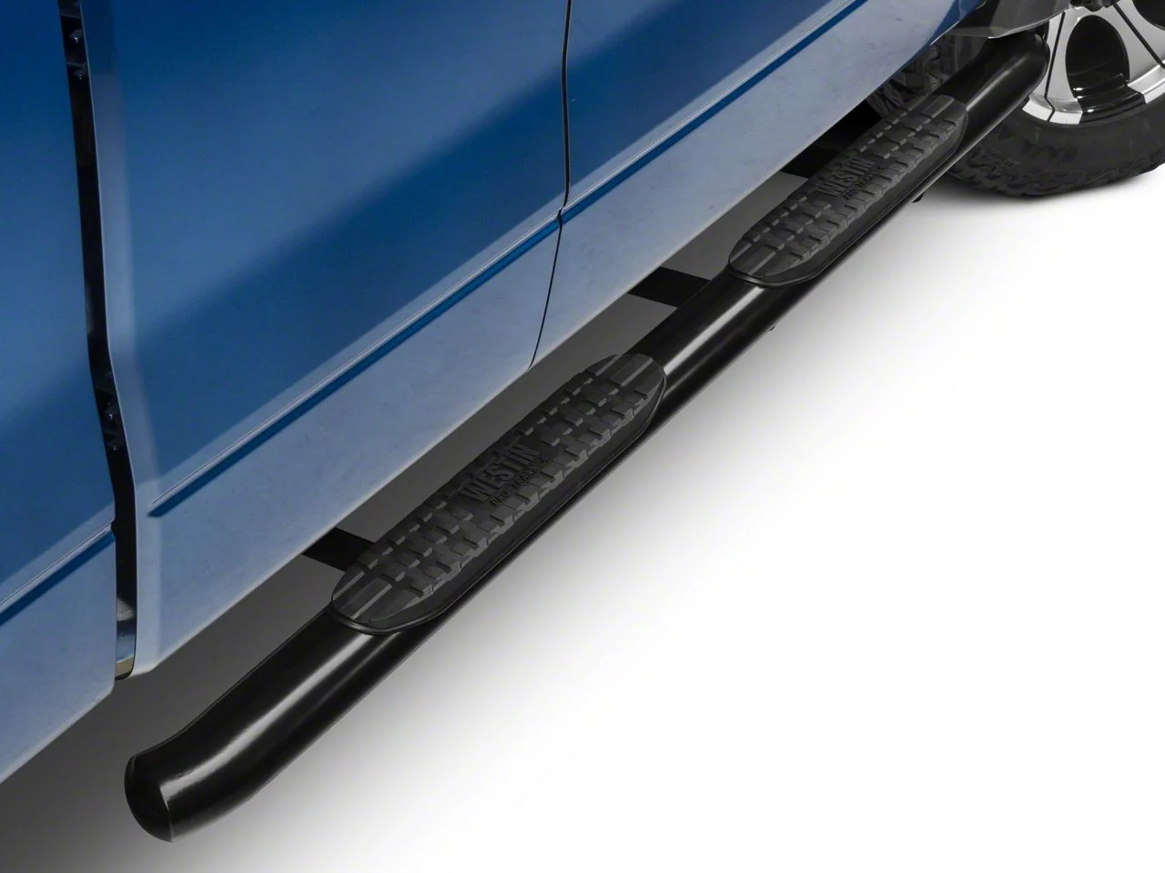Westin Pro Traxx 4-Inch Oval Side Step Bars; Black (09-14 F-150 SuperCab, SuperCrew)