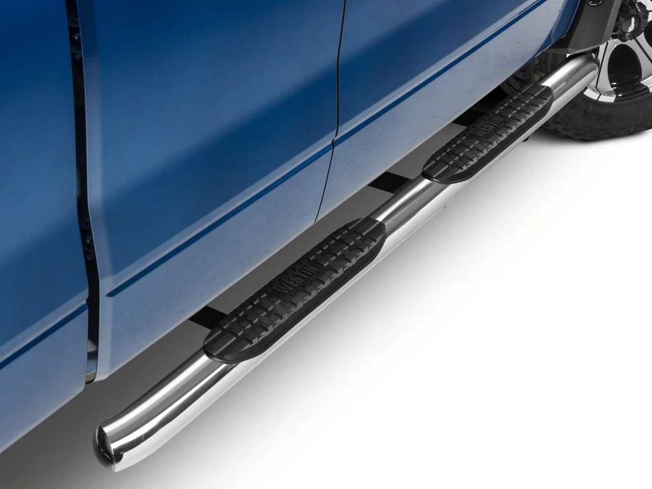Westin Pro Traxx 4-Inch Oval Side Step Bars; Stainless Steel (09-14 F-150 SuperCab, SuperCrew)