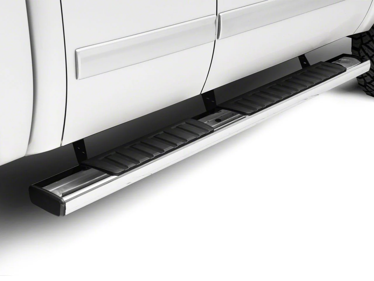 Westin R7 Nerf Side Step Bars; Stainless Steel (07-13 Silverado 1500 Extended Cab, Crew Cab)