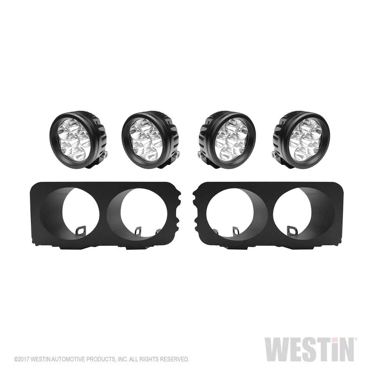 Westin Round LED Light Kit for Outlaw Front Bumpers (14-18 Sierra 1500)