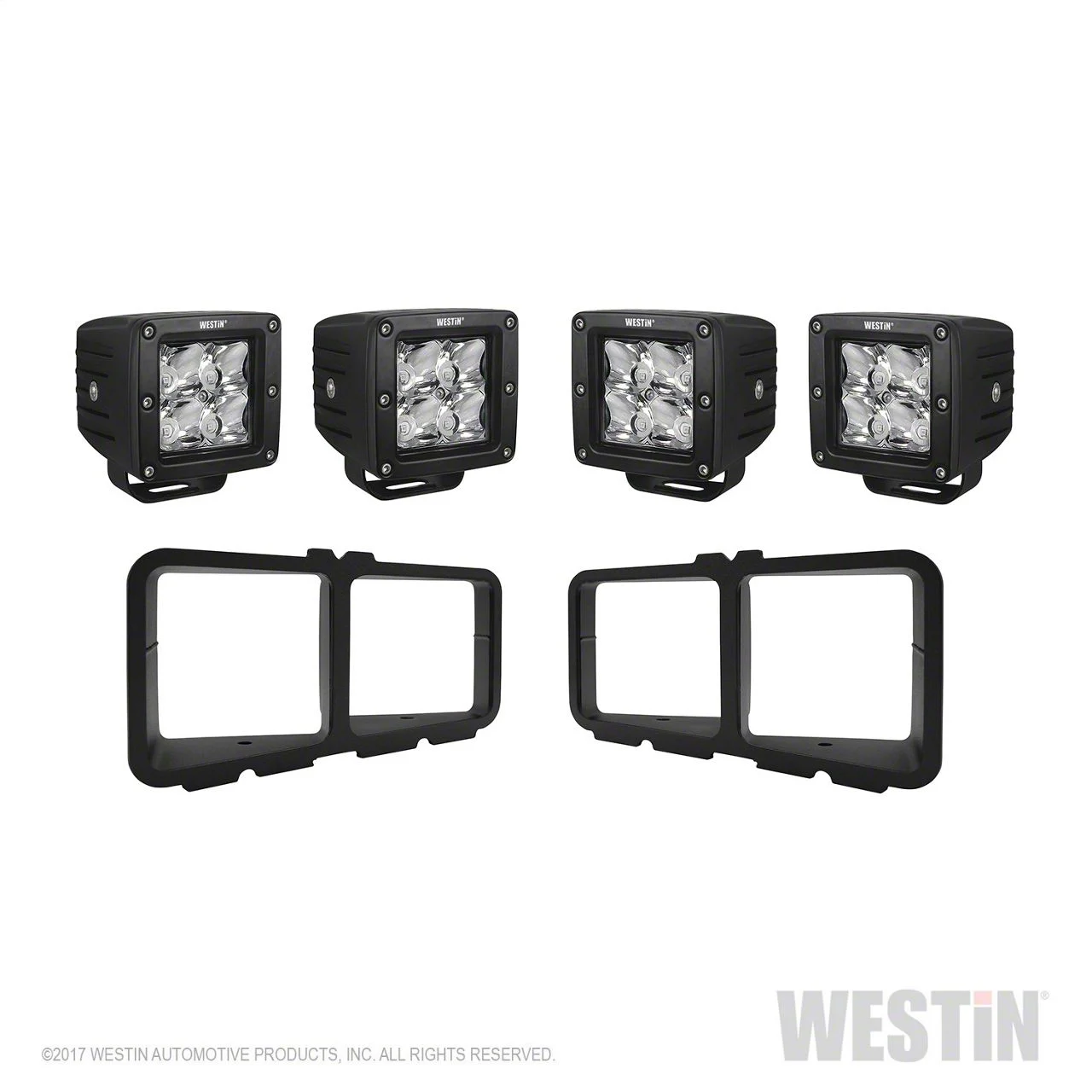 Westin Square HyperQ LED Light Kit for Outlaw Front Bumpers (14-18 Sierra 1500)