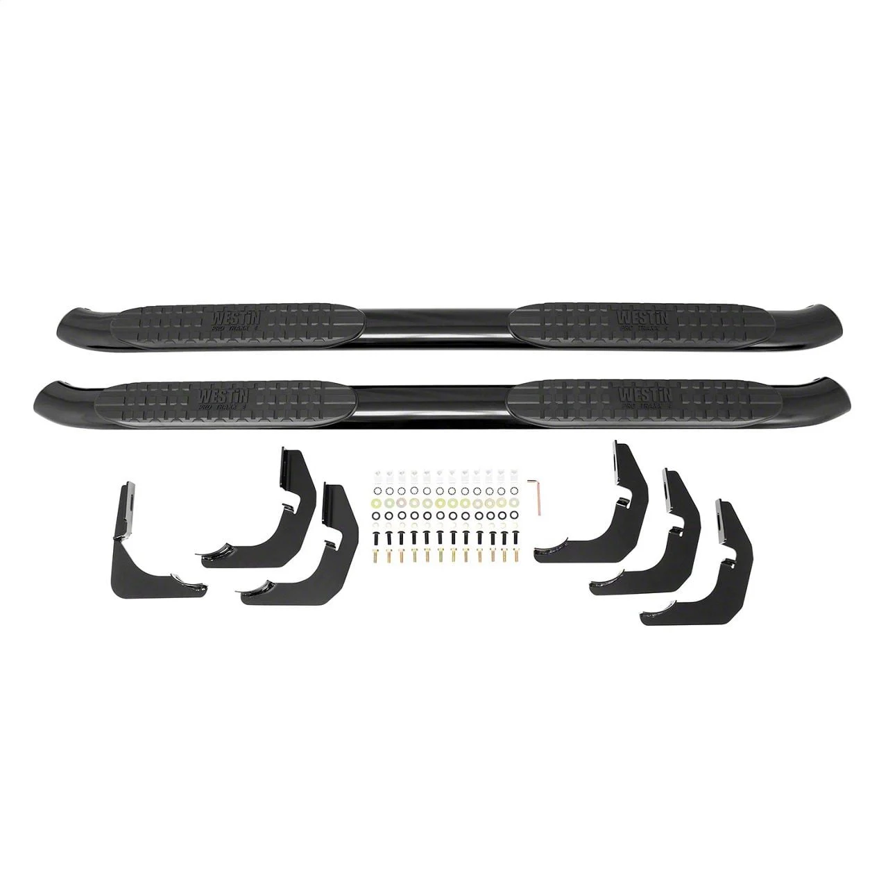 Westin Pro Traxx 4-Inch Oval Side Step Bars; Black (17-26 F-250 Super Duty SuperCab)