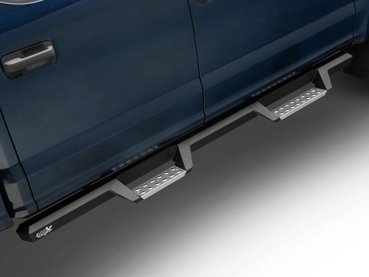 Westin HDX Stainless Drop Nerf Side Step Bars; Textured Black (17-26 F-250 Super Duty SuperCrew)