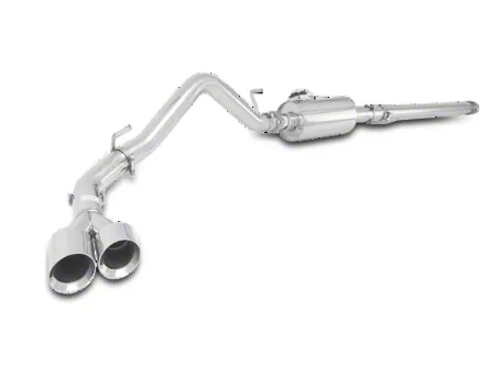 XForce Varex Single Exhaust System with Polished Tip; Side Exit (15-20 2.7L EcoBoost F-150)