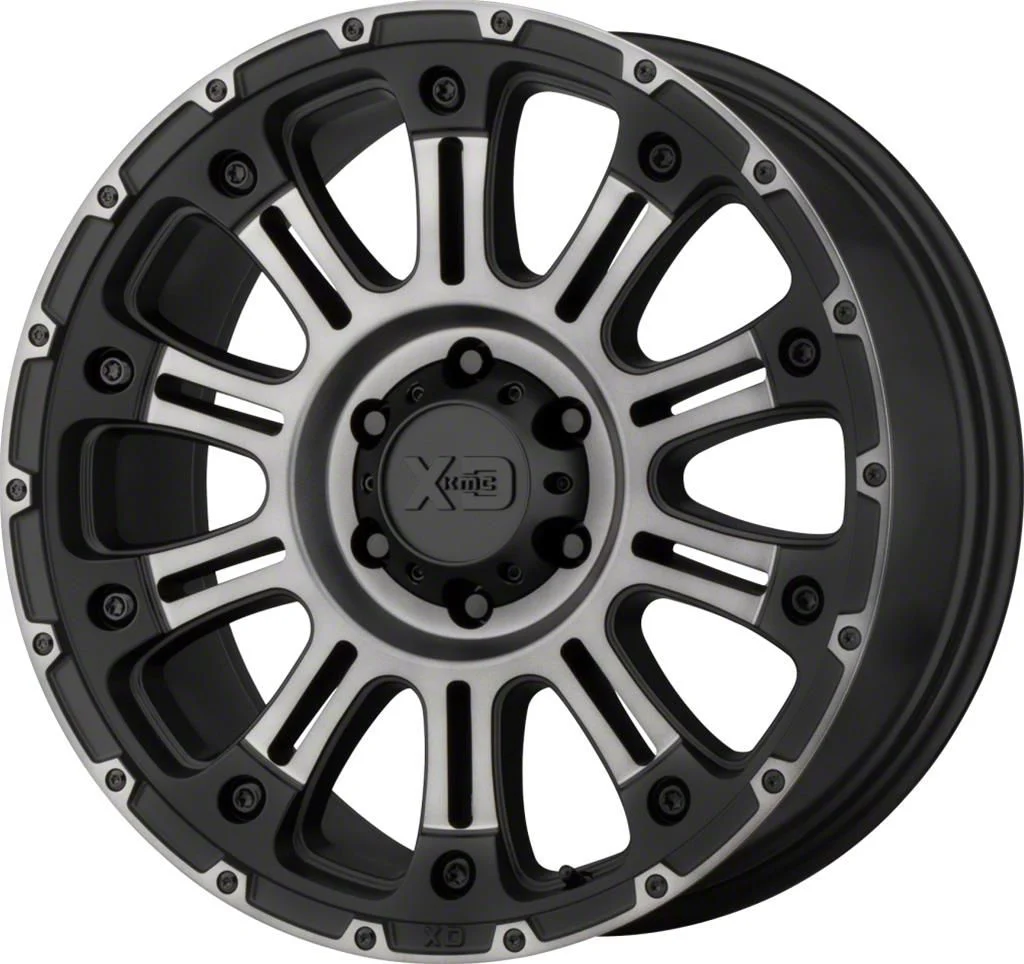 XD Hoss II Satin Black Machined with Gray Tint 8-Lug Wheel; 20x10; -24mm Offset (10-18 RAM 2500)