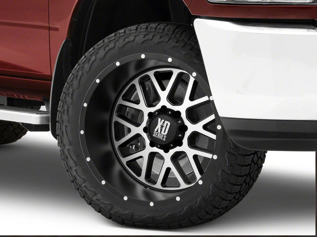XD Grenade Satin Black Machined Face 8-Lug Wheel; 22x12; -44mm Offset (10-18 RAM 3500 SRW)