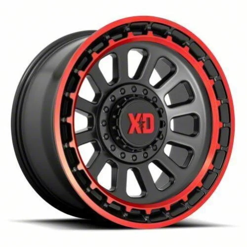 XD Omega Satin Black Machined with Red Tint 6-Lug Wheel; 17x9; 18mm Offset (15-20 Tahoe)