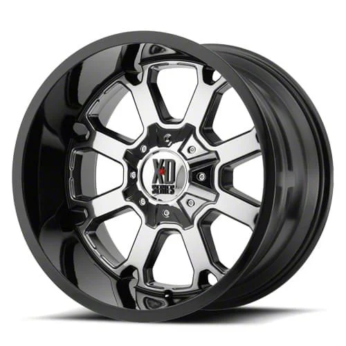 XD Buck 25 PVD with Gloss Black Lip 6-Lug Wheel; 22x10; -18mm Offset (21-26 F-150)