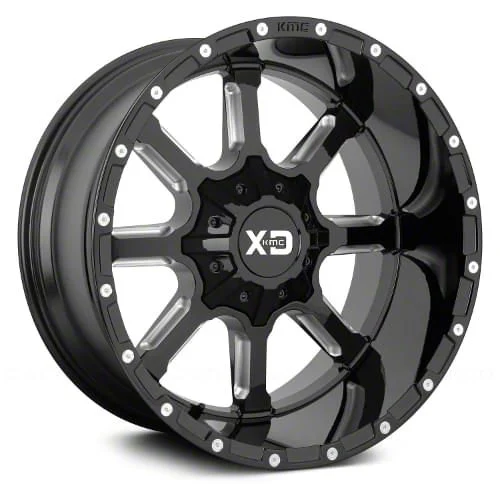 XD Mammoth Gloss Black Milled 6-Lug Wheel; 20x9; 0mm Offset (21-26 F-150)