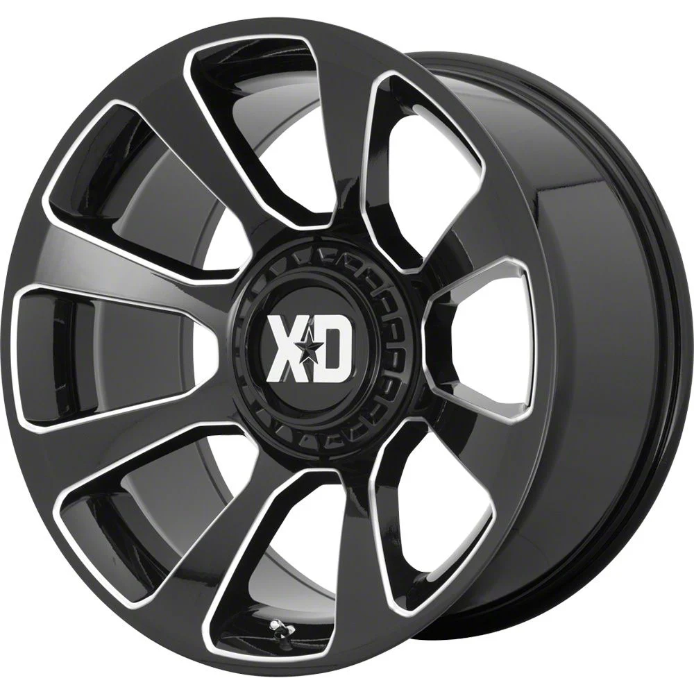 XD Reactor Gloss Black Milled 6-Lug Wheel; 20x9; 18mm Offset (21-26 F-150)