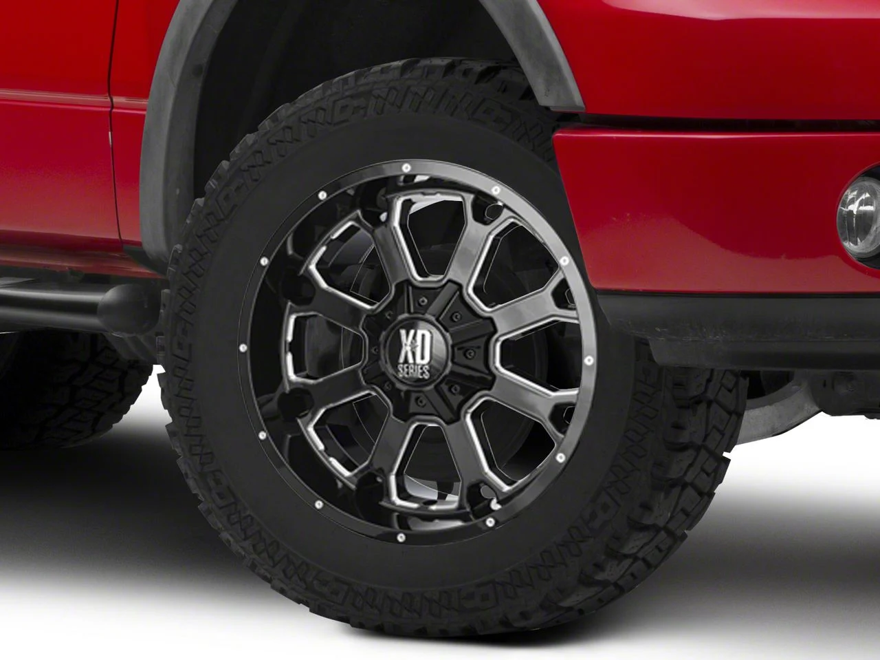 XD Buck 25 Gloss Black Milled 6-Lug Wheel; 20x9; 0mm Offset (04-08 F-150)