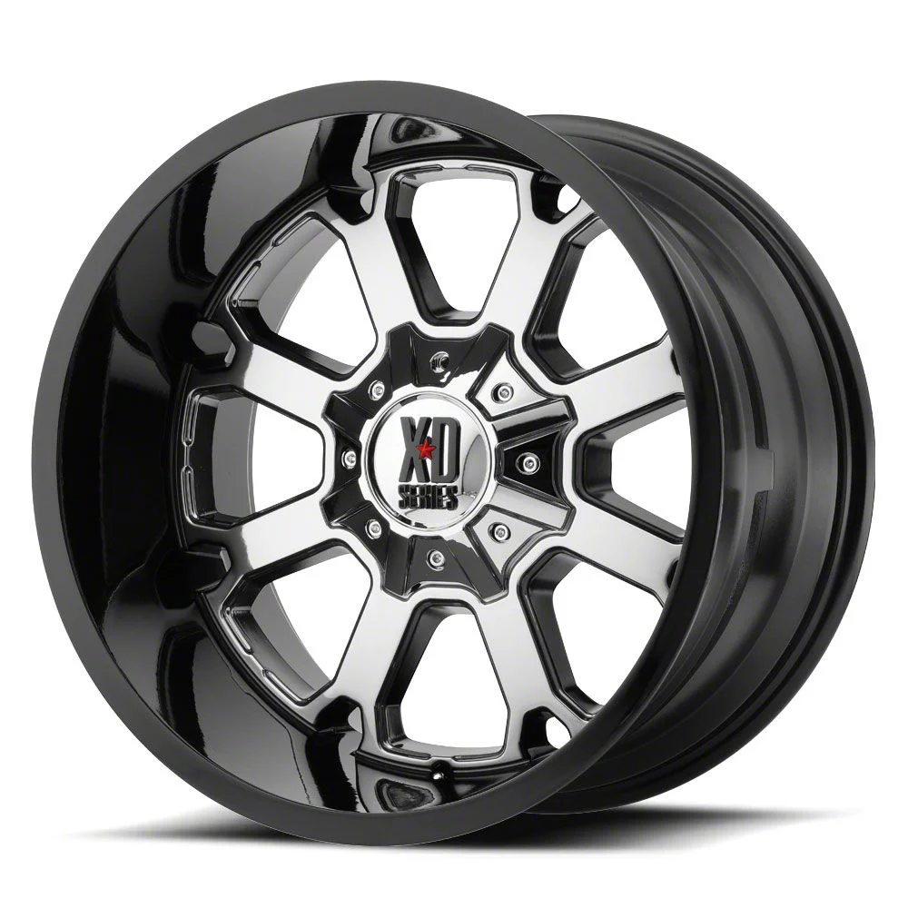 XD Buck 25 PVD with Gloss Black Lip 6-Lug Wheel; 22x10; -18mm Offset (14-18 Silverado 1500)