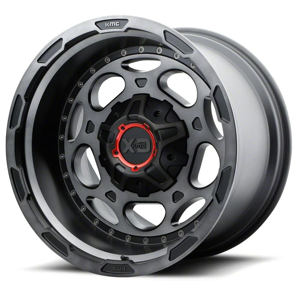 XD DemoDog Satin Black with Gray Tint 6-Lug Wheel; 20x9; 18mm Offset (14-18 Silverado 1500)