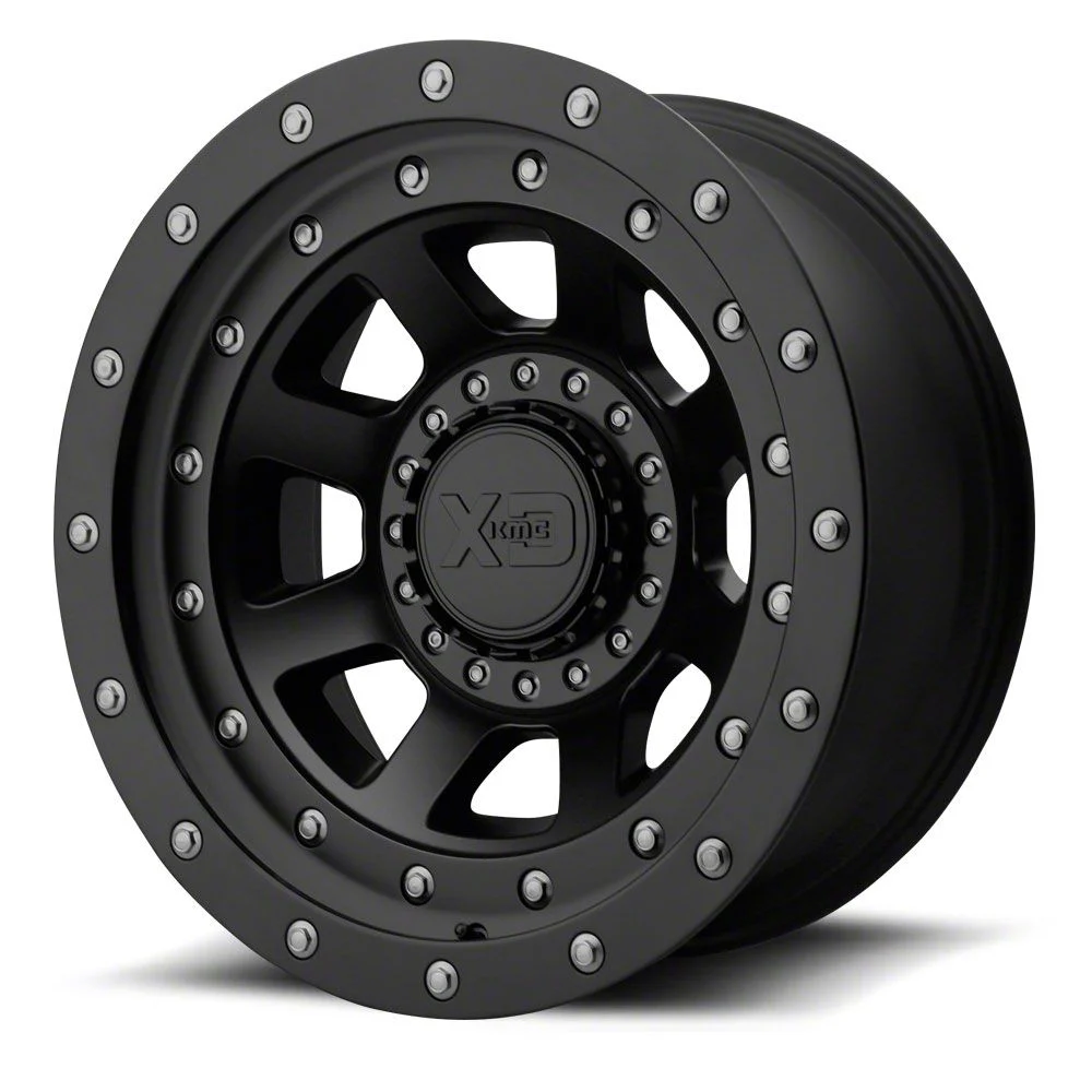 XD FMJ Satin Black 6-Lug Wheel; 17x9; -12mm Offset (14-18 Sierra 1500)