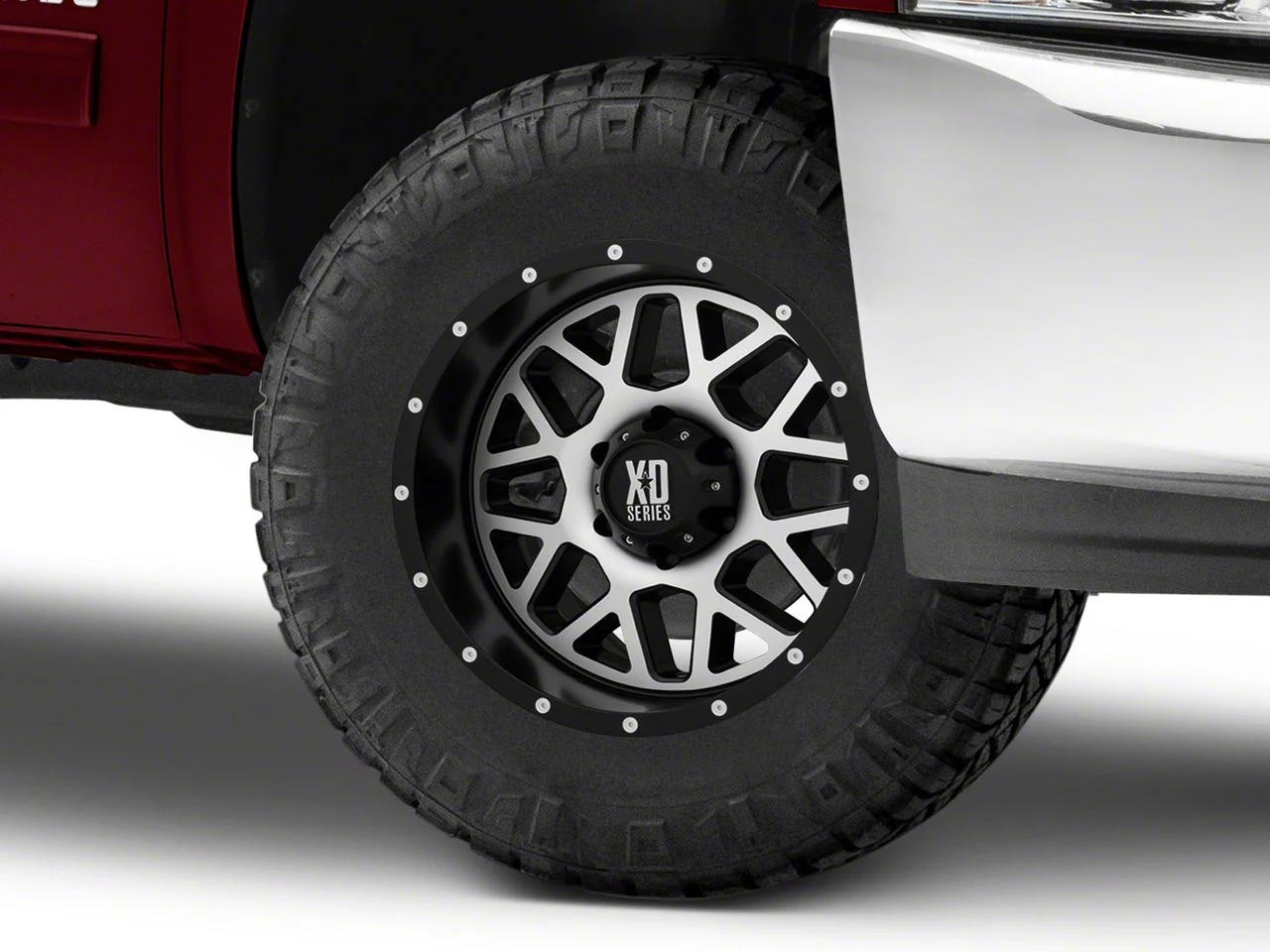 XD Grenade Satin Black Machined 6-Lug Wheel; 17x8.5; 0mm Offset (07-13 Silverado 1500)