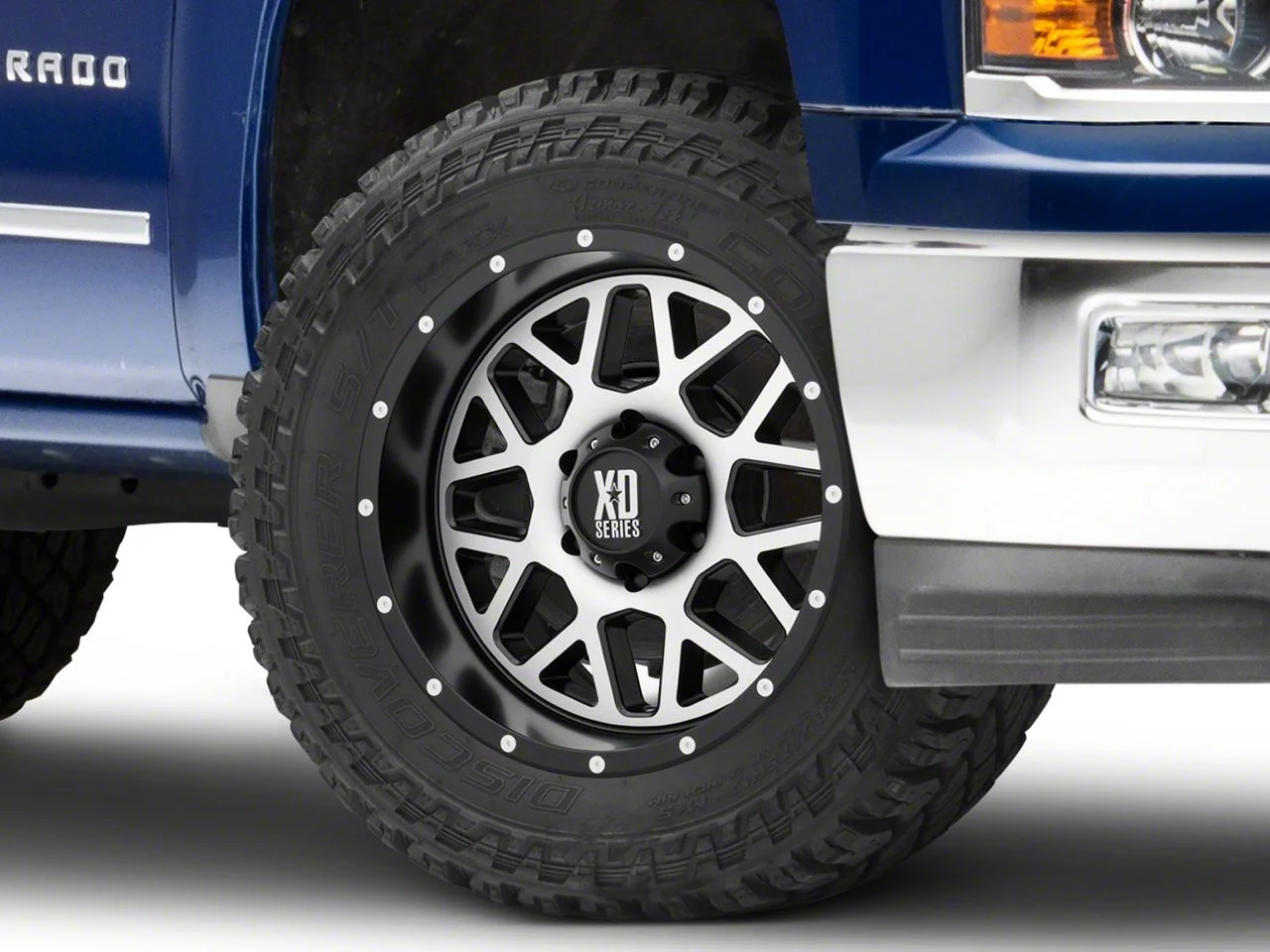 XD Grenade Satin Black Machined 6-Lug Wheel; 20x12; -44mm Offset (14-18 Silverado 1500)