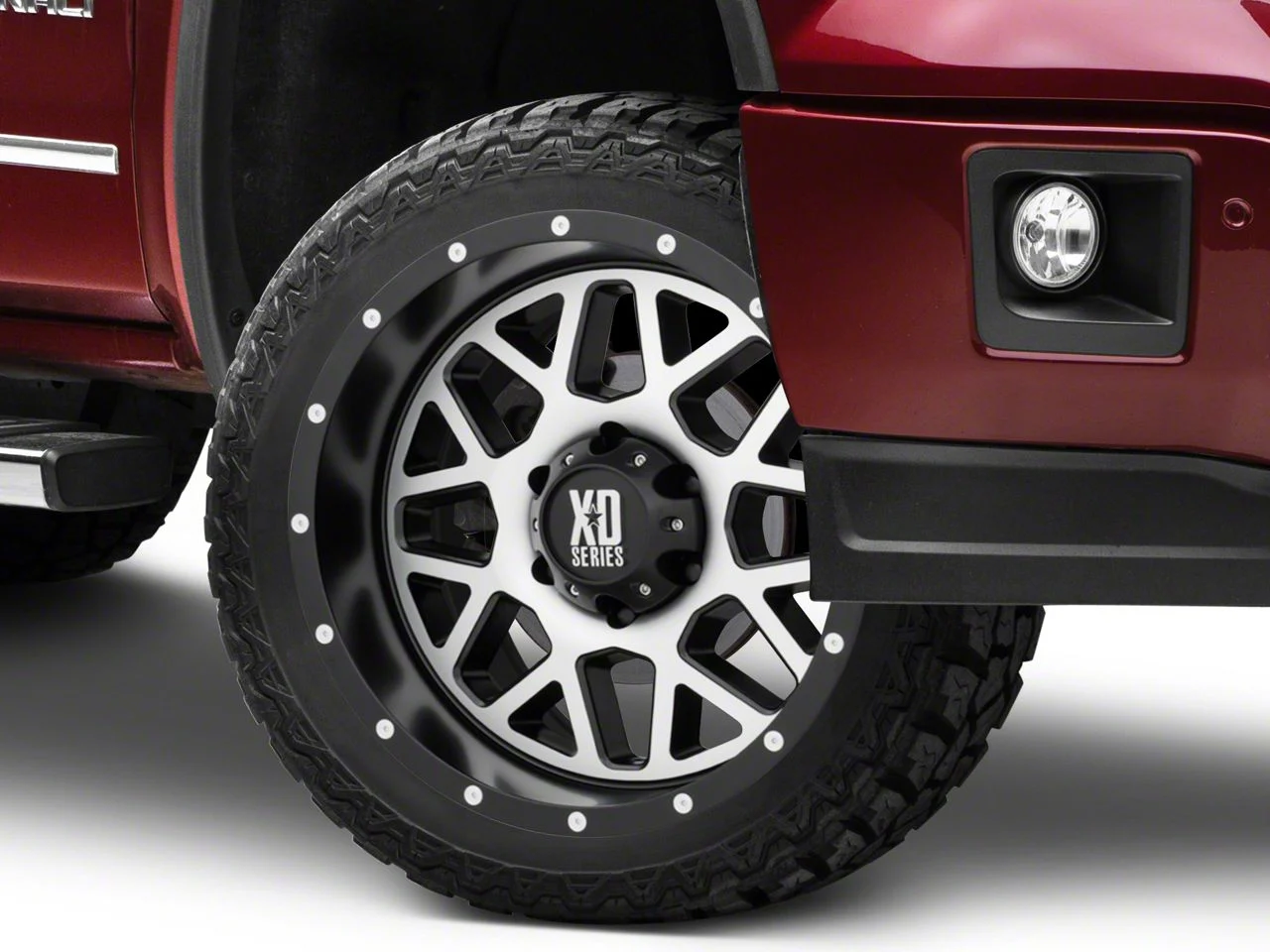 XD Grenade Satin Black Machined 6-Lug Wheel; 22x12; -44mm Offset (14-18 Sierra 1500)
