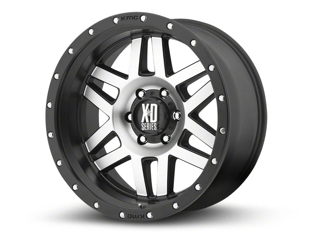 XD Machete Black Machined 6-Lug Wheel; 20x10; -24mm Offset (07-13 Silverado 1500)