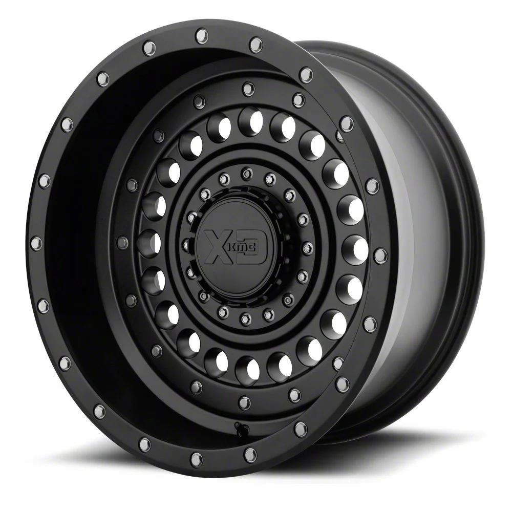 XD Panzer Satin Black 6-Lug Wheel; 17x9; -12mm Offset (14-18 Sierra 1500)