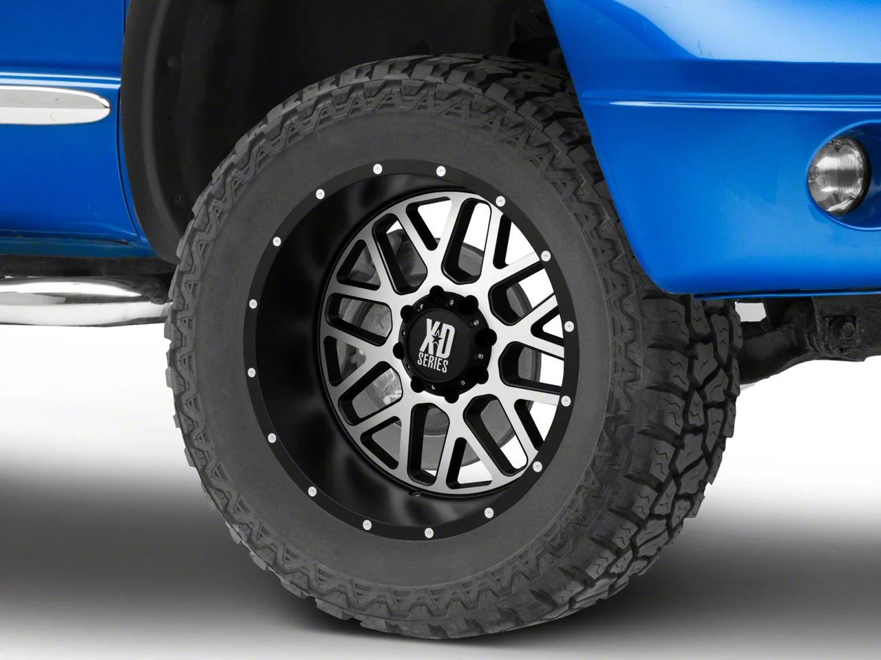 XD Grenade Satin Black Machined Face 8-Lug Wheel; 22x12; -44mm Offset (06-08 RAM 1500 Mega Cab)