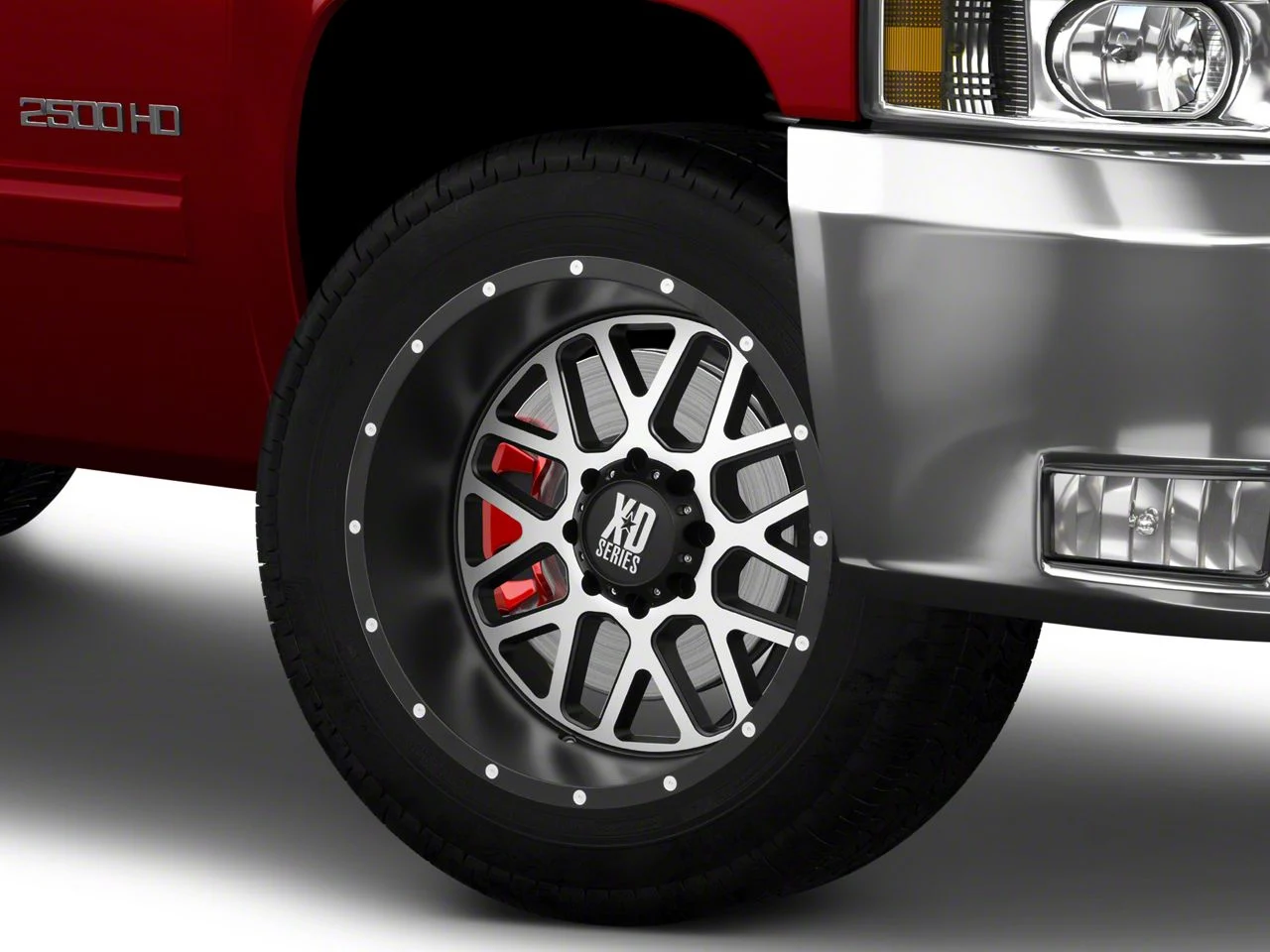 XD Grenade Satin Black Machined Face 8-Lug Wheel; 20x10; -24mm Offset (07-10 Silverado 2500 HD)