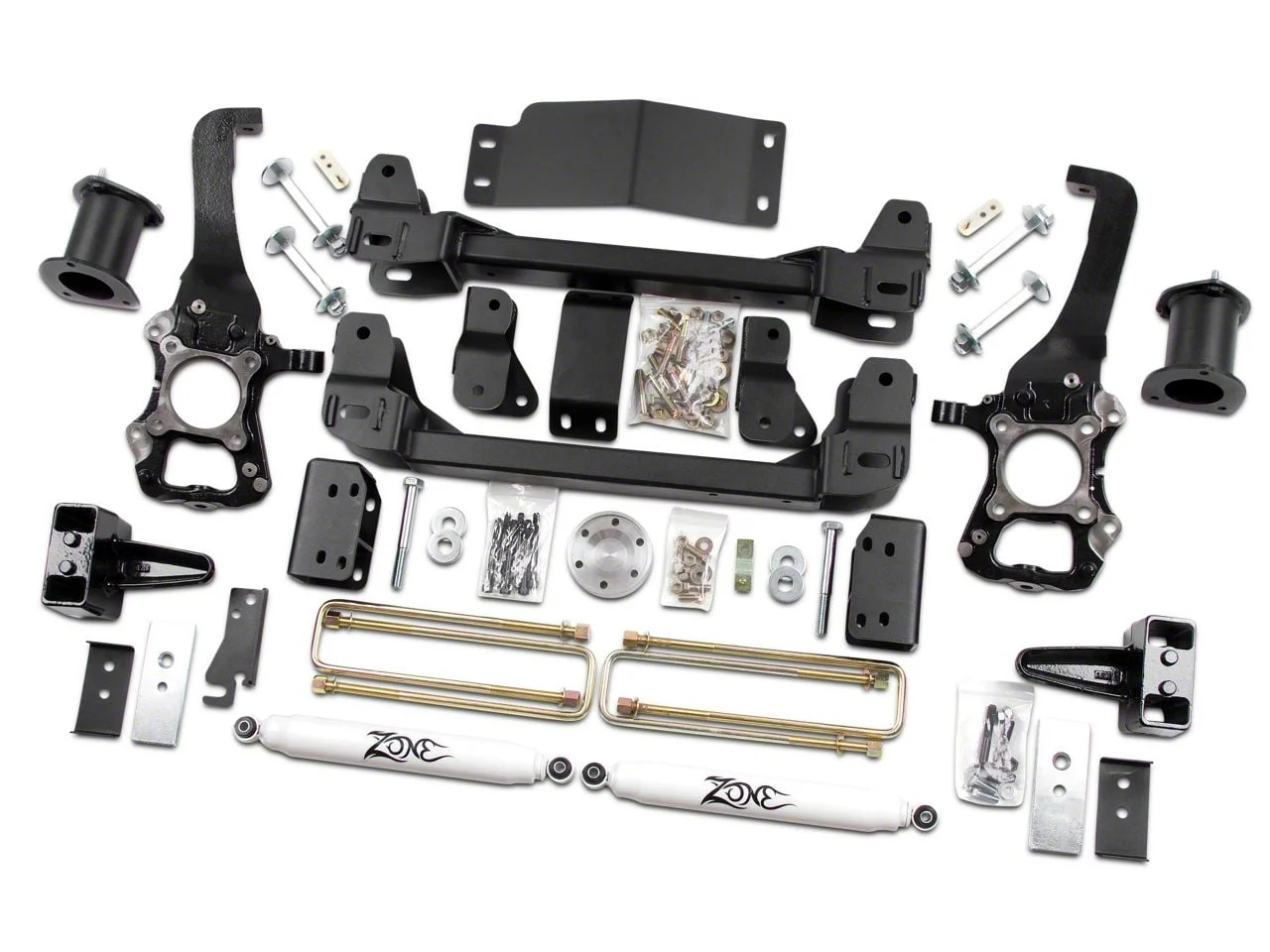 Zone Offroad 6-Inch Suspension Lift Kit with Shocks (2014 2WD/4WD F-150, Excluding Raptor)