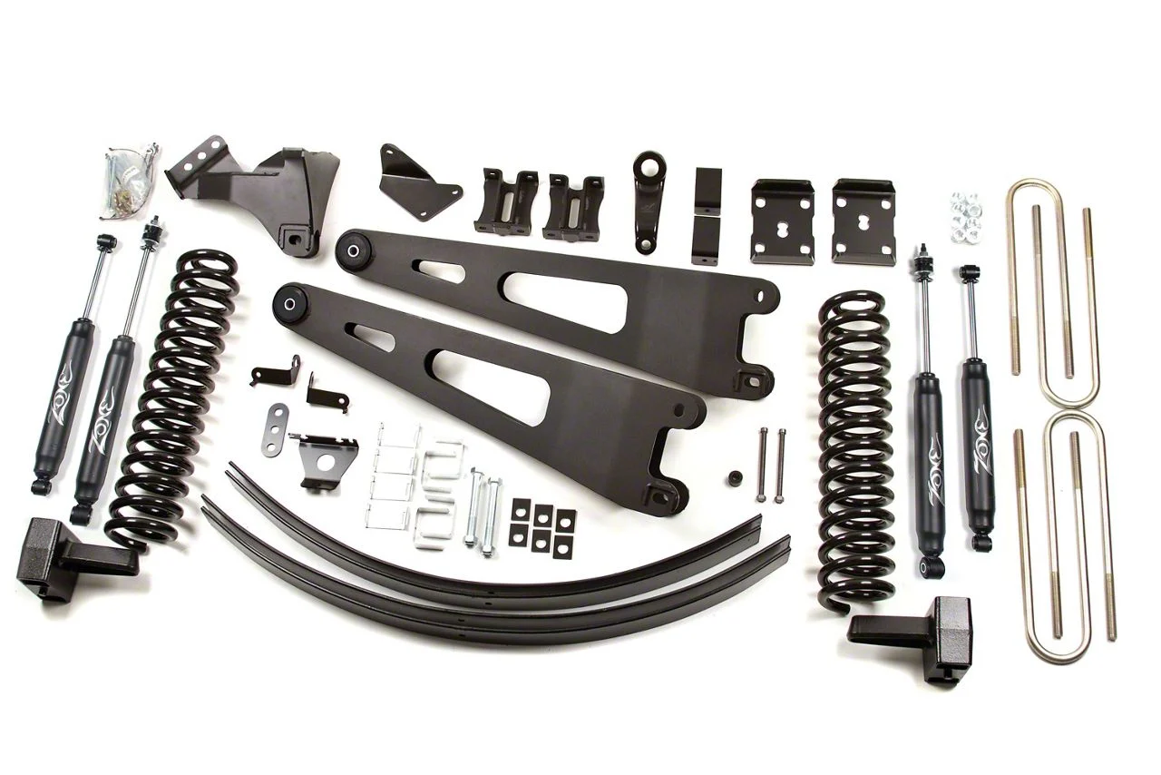 Zone Offroad 6-Inch Radius Arm Lift Kit with Nitro Shocks (11-16 4WD 6.2L F-350 Super Duty)