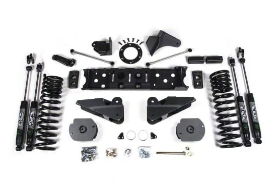 Zone Offroad 4-Inch Radius Arm Bracket Suspension Lift Kit with Fox Shocks (19-24 4WD 6.4L RAM 2500 w/o Air Ride, Excluding Power Wagon)