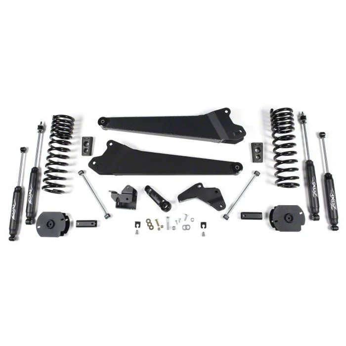 Zone Offroad 4-Inch Radius Arm Suspension Lift Kit with Nitro Shocks (14-18 4WD 5.7L, 6.4L RAM 2500 w/o Air Ride)