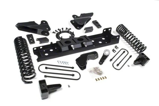 Zone Offroad 4-Inch Radius Arm Bracket Suspension Lift Kit with Nitro Shocks (19-26 4WD 6.4L RAM 2500 w/o Air Ride, Excluding Power Wagon)