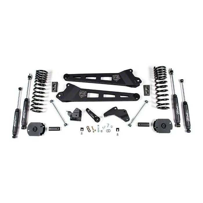 Zone Offroad 4.50-Inch Radius Arm Suspension Lift Kit with Nitro Shocks (14-18 4WD 6.7L RAM 2500 w/o Air Ride, Excluding Power Wagon)