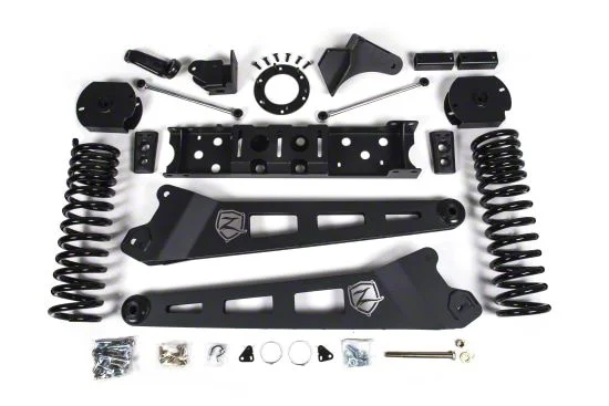 Zone Offroad 4.50-Inch Radius Arm Suspension Lift Kit with Nitro Shocks (19-26 4WD 6.7L RAM 2500 w/o Air Ride)