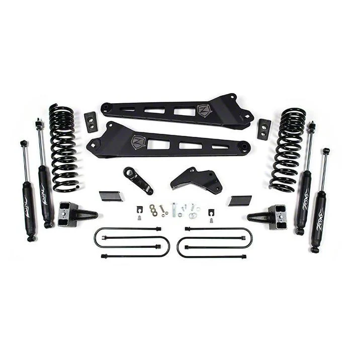 Zone Offroad 6.50-Inch Radius Arm Suspension Lift Kit with Nitro Shocks (13-18 4WD 6.7L RAM 3500 w/o Air Ride)