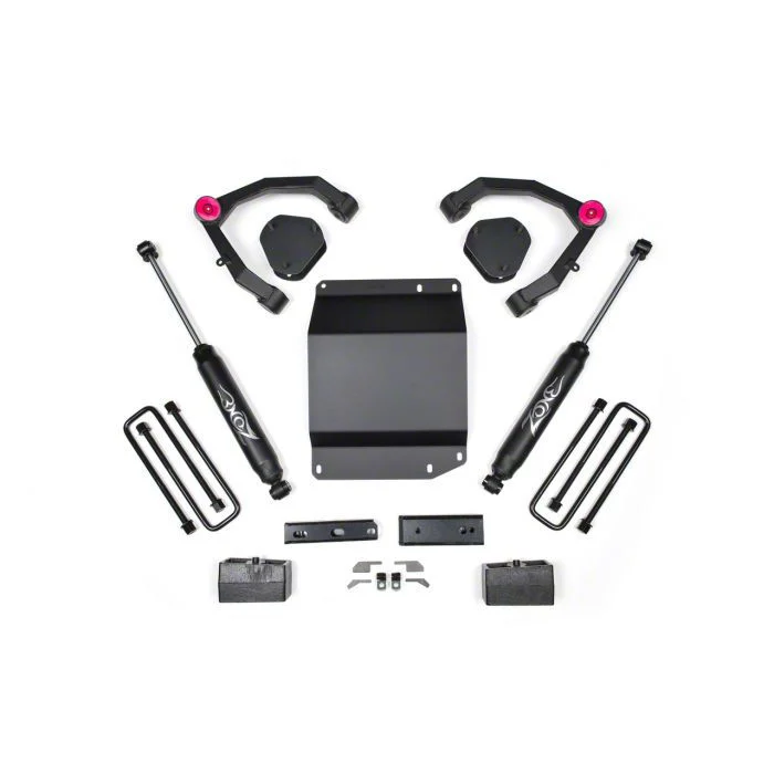 Zone Offroad 3.50-Inch Adventure Series Upper Control Arm Suspension Lift Kit with Nitro Shocks (07-13 4WD Sierra 1500)