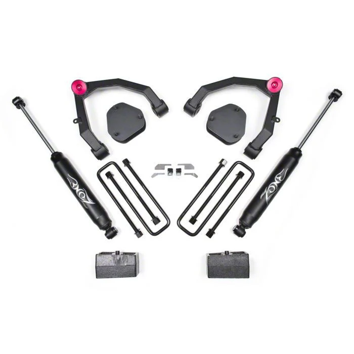 Zone Offroad 3.50-Inch Adventure Series Upper Control Arm Suspension Lift Kit with Nitro Shocks (07-13 2WD Sierra 1500)