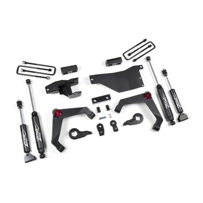 Zone Offroad 3-Inch Adventure Series Upper Control Arm Suspension Lift Kit with Nitro Shocks; RPO Code FT (07-10 4WD Sierra 2500 HD)