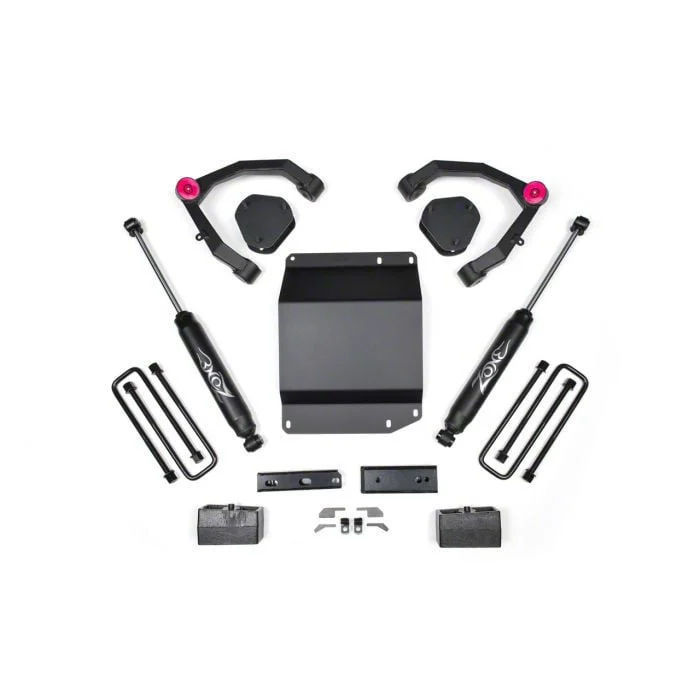 Zone Offroad 3.50-Inch Adventure Series Upper Control Arm Suspension Lift Kit with Nitro Shocks (07-13 4WD Silverado 1500)