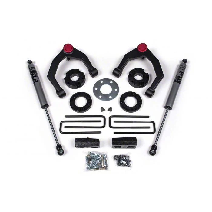 Zone Offroad 3.50-Inch Adventure Series Upper Control Arm Suspension Lift Kit with Nitro Shocks (19-24 4WD Silverado 1500, Excluding Trail Boss & ZR2)