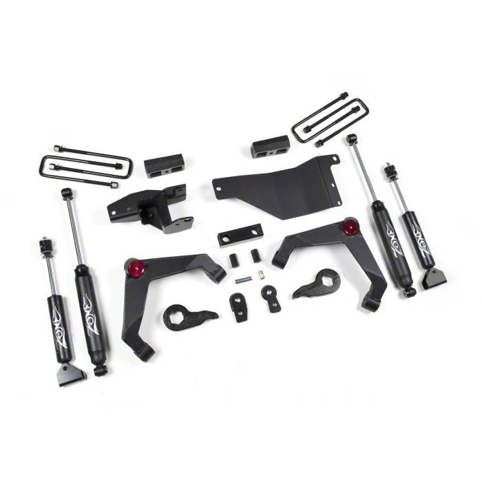 Zone Offroad 3-Inch Adventure Series Upper Control Arm Suspension Lift Kit with Nitro Shocks; RPO Code FK/FF (07-10 4WD Silverado 2500 HD)
