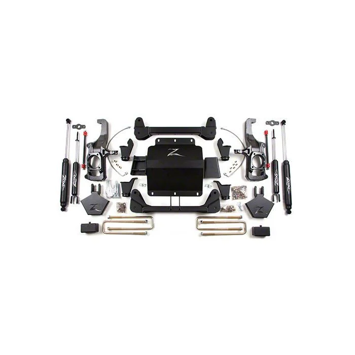 Zone Offroad 5-Inch Suspension Lift Kit with Nitro Shocks (11-19 Silverado 3500 HD w/ Top Mounted Overload Springs)