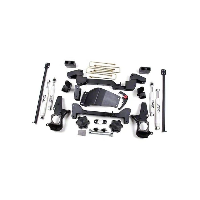 Zone Offroad 6-Inch Suspension Lift Kit with Nitro Shocks (07-10 4WD Silverado 3500 HD)