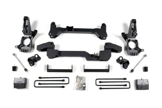 Zone Offroad 6-Inch Torsion Bar Drop Suspension Lift Kit with Nitro Shocks (07-10 2WD Silverado 3500 HD)