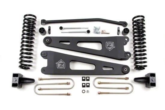 Zone Offroad 4-Inch Radius Arm Suspension Lift Kit with Nitro Shocks (20-22 4WD 6.7L Powerstroke F-250 Super Duty)