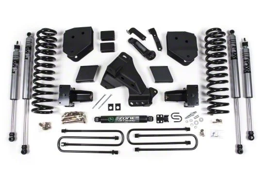 Zone Offroad 6-Inch Standard Suspension Lift Kit with Nitro Shocks (20-22 4WD 6.2L, 7.3L F-250 Super Duty)