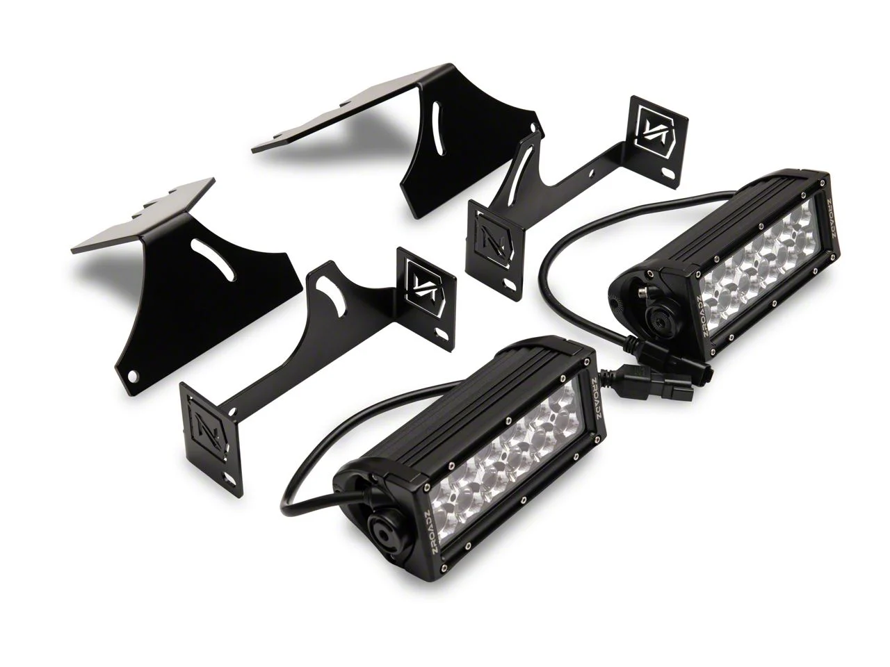 ZRoadz 6-Inch LED Light Bars with Rear Bumper Mounting Brackets (17-22 F-350 Super Duty)