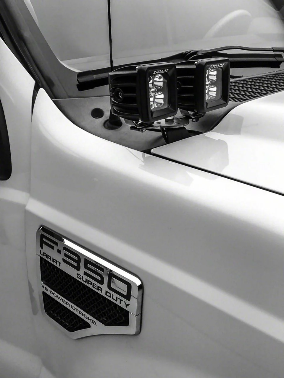ZRoadz Four 3-Inch LED Pod Light Hood Hinge Mounting Brackets (11-16 F-350 Super Duty)